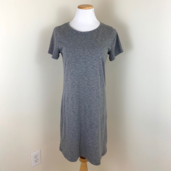 ✨5 FOR $25✨  Old Navy Gray Cotton Short Sleeve T-Shirt Dress - Picture 1 of 7